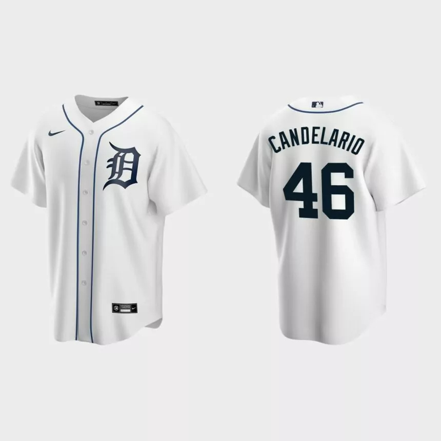 Men’s Detroit Tigers Jeimer Candelario Home Replica Jersey – White.jpg