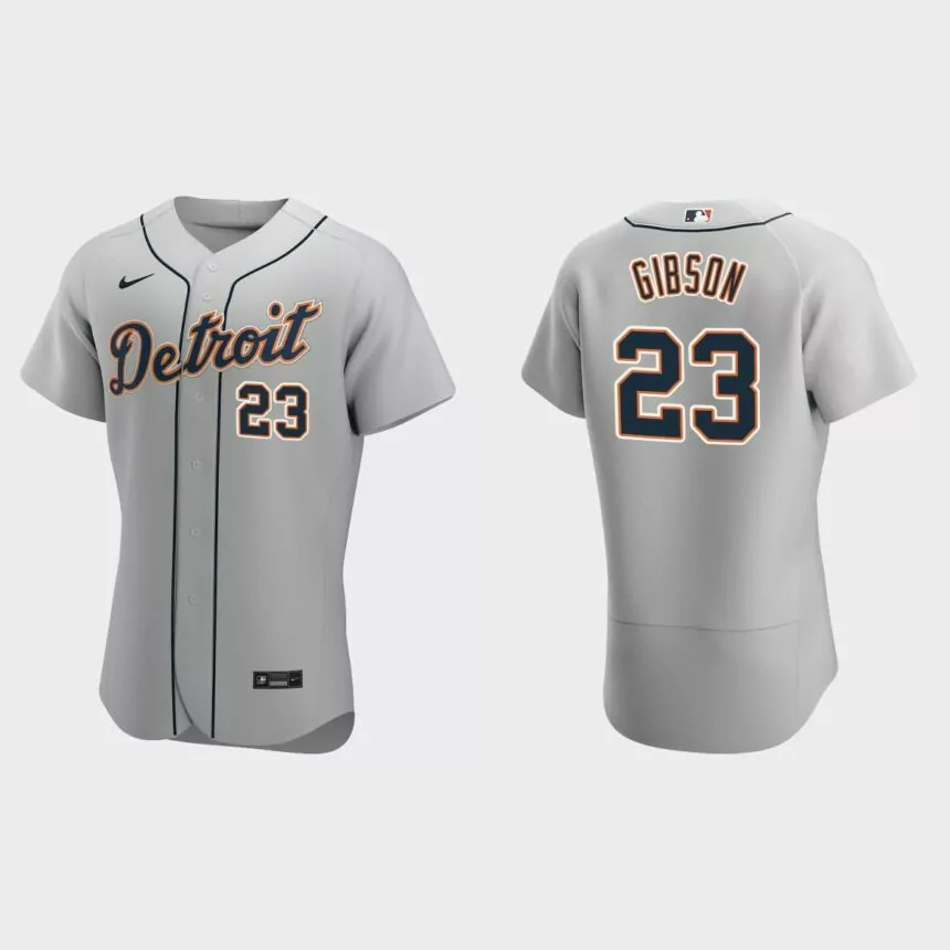 Men’s Detroit Tigers Kirk Gibson 2020 Road Authentic Jersey – Gray.jpg