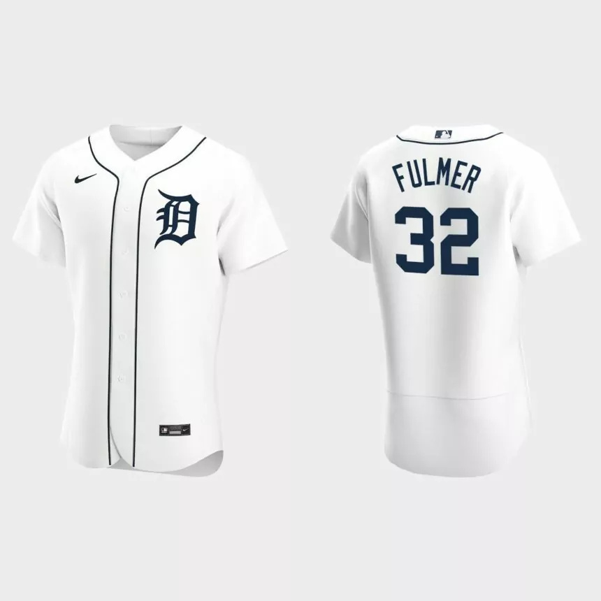 Men’s Detroit Tigers Michael Fulmer 2020 Home Authentic Jersey – White.jpg
