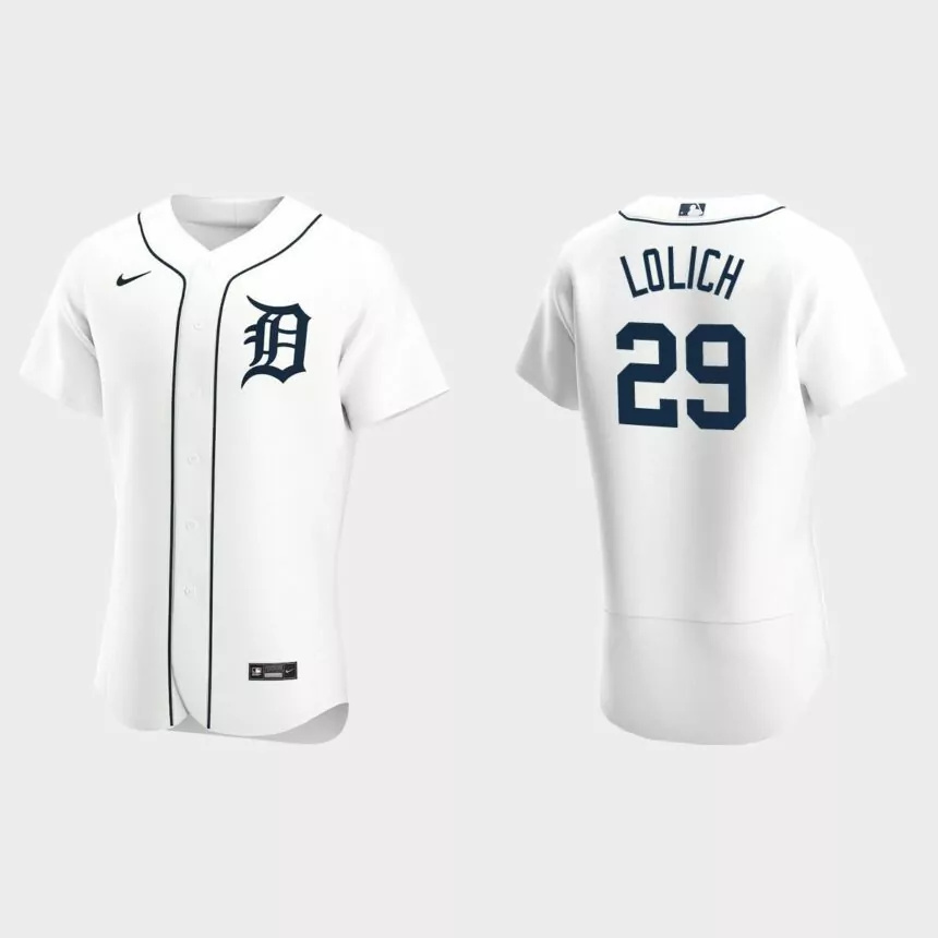 Men’s Detroit Tigers Mickey Lolich White Authentic Retired Player Jersey.jpg