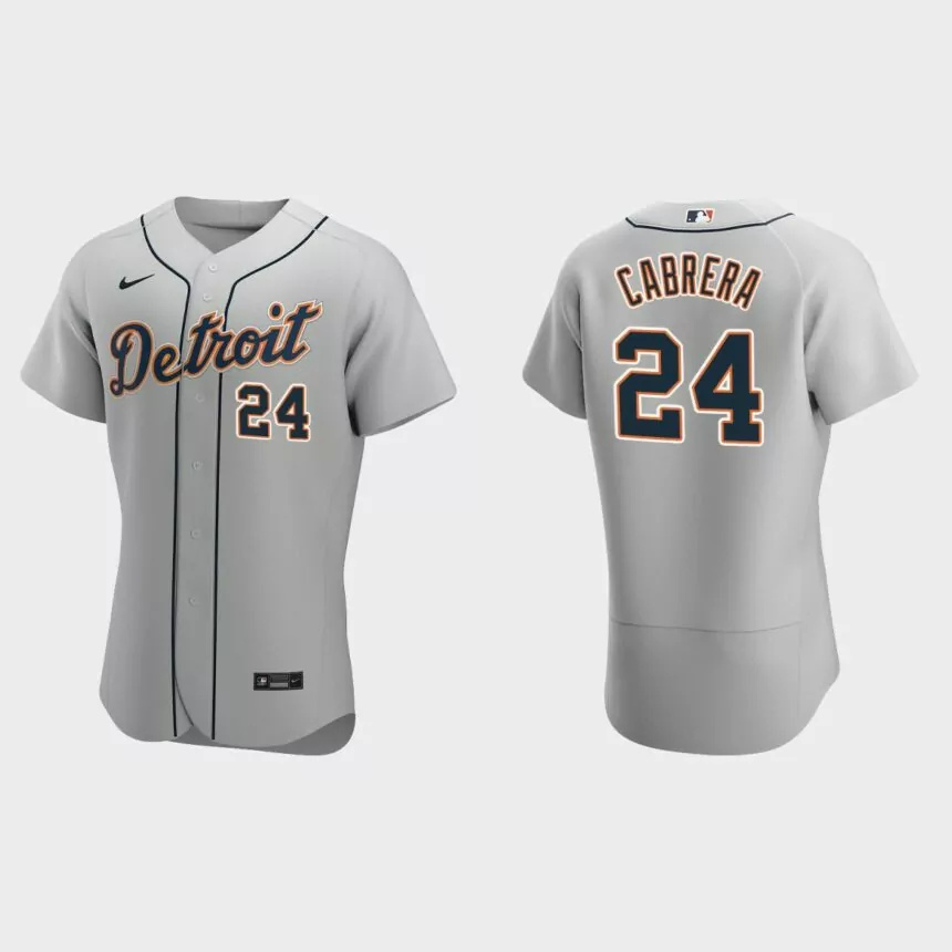 Men’s Detroit Tigers Miguel Cabrera 2020 Road Authentic Jersey – Gray.jpg