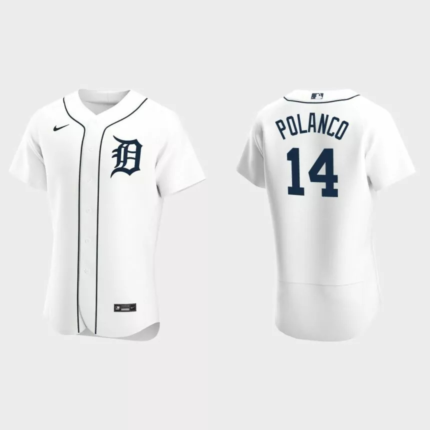 Men’s Detroit Tigers Placido Polanco White Authentic Retired Player Jersey.jpg