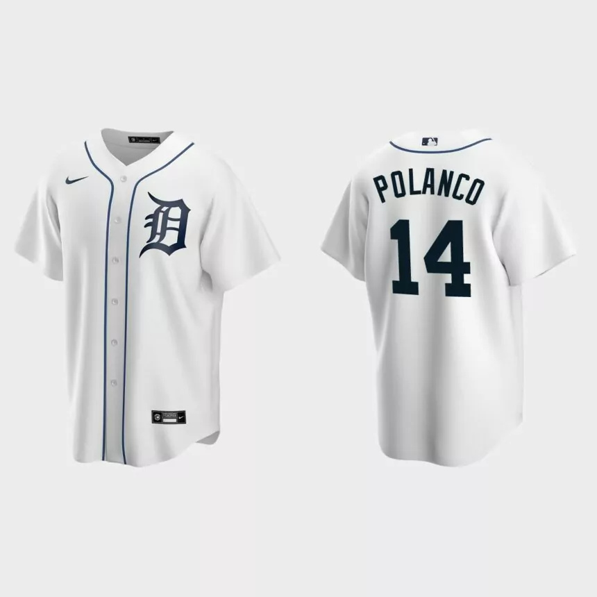 Men’s Detroit Tigers Placido Polanco White Replica Retired Player Jersey.jpg