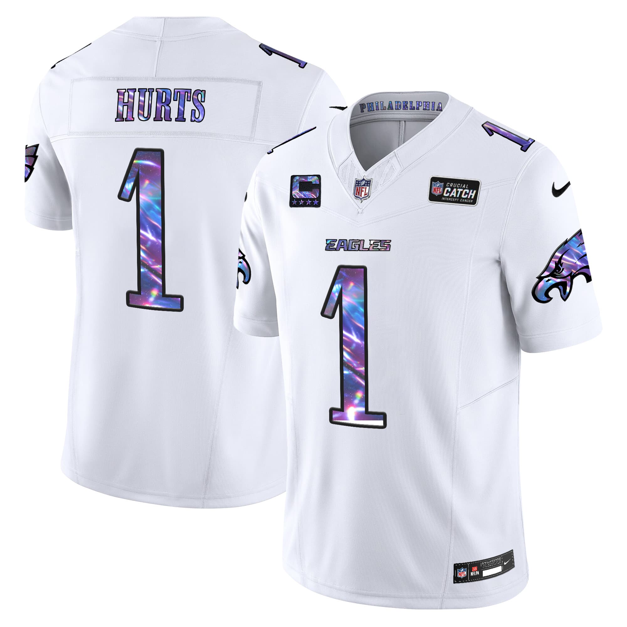 Men’s Eagles 2024 Crucial Catch Vapor Limited Jersey V2 – All  Stitched   Jalen Hurts 1