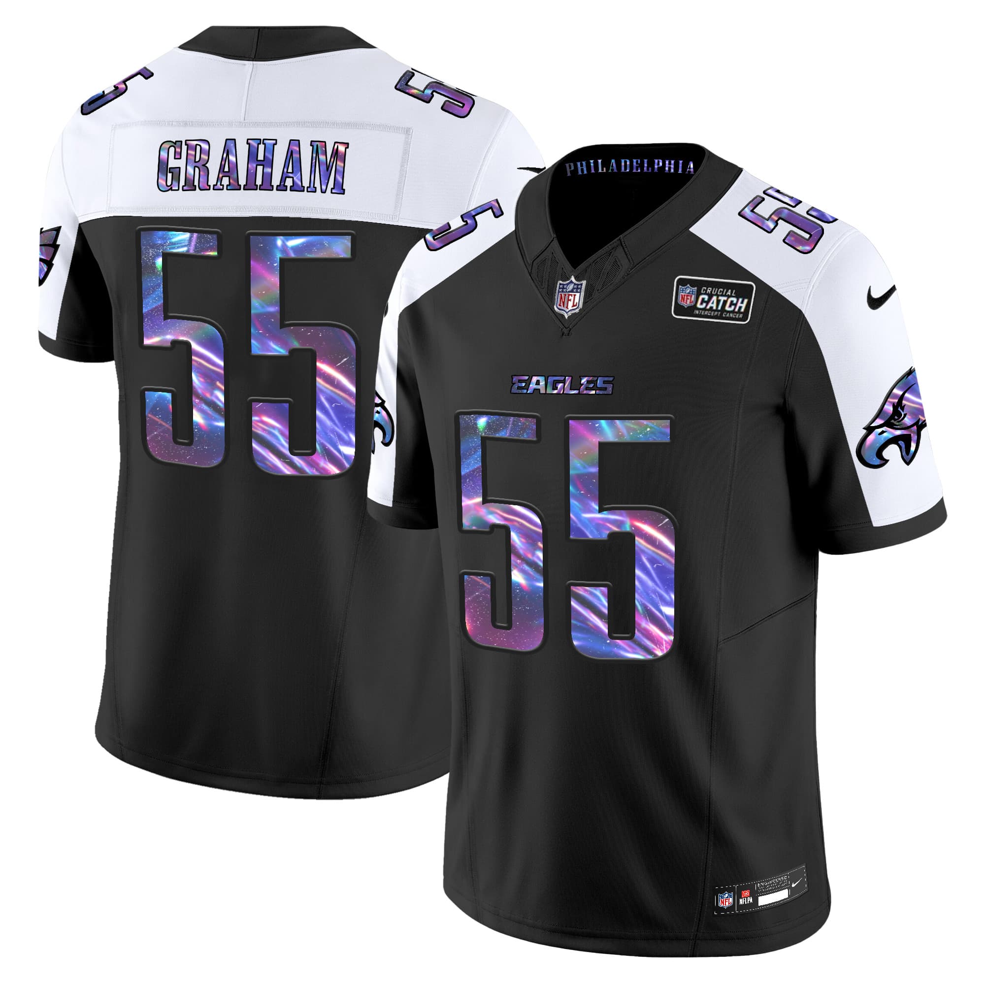 Men’s Eagles 2024 Crucial Catch Vapor Limited Jersey V2 – All Stitched Brandon  Graham  55