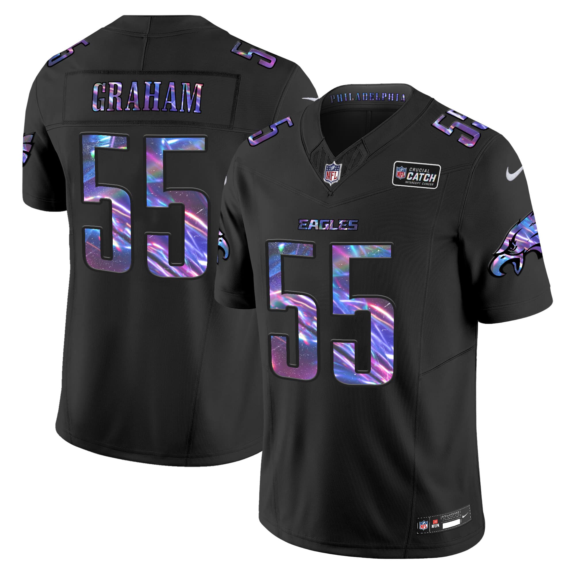 Men’s Eagles 2024 Crucial Catch Vapor Limited Jersey V2 – All Stitched Brandon Graham