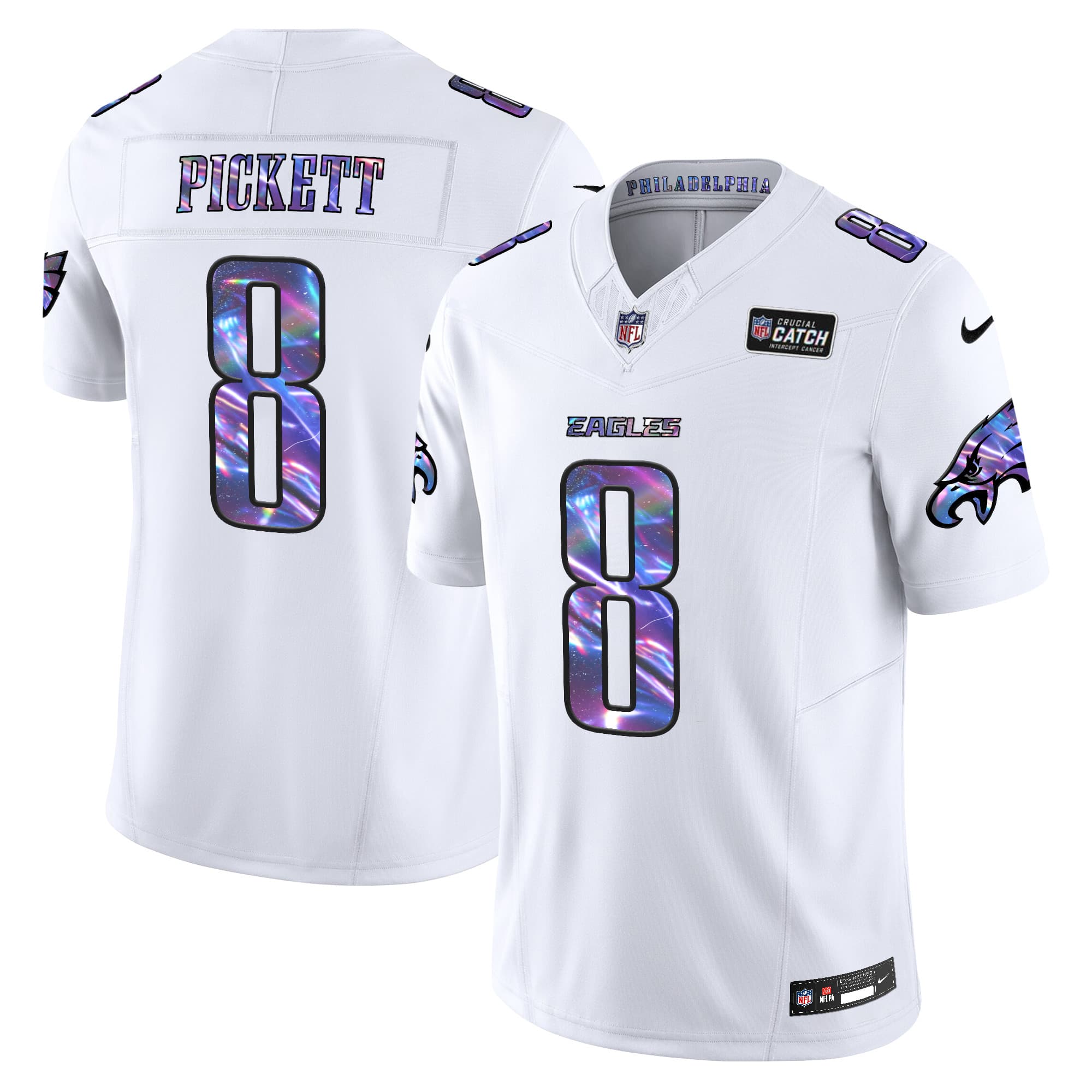 Men’s Eagles 2024 Crucial Catch Vapor Limited Jersey V2 – All Stitched Kenny Pickett    8