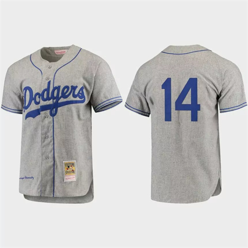Men’s Enrique Hernandez Brooklyn Dodgers Cooperstown Collection Authentic Jersey – Gray.jpg
