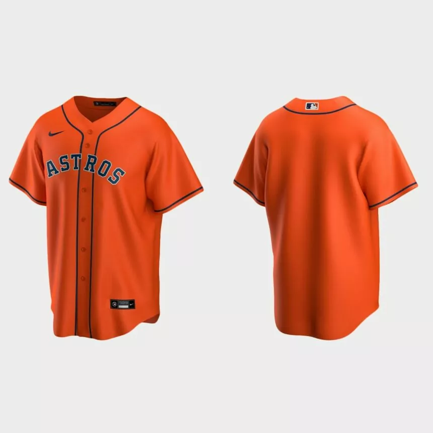 Men’s Houston Astros Alternate Replica Jersey – Orange