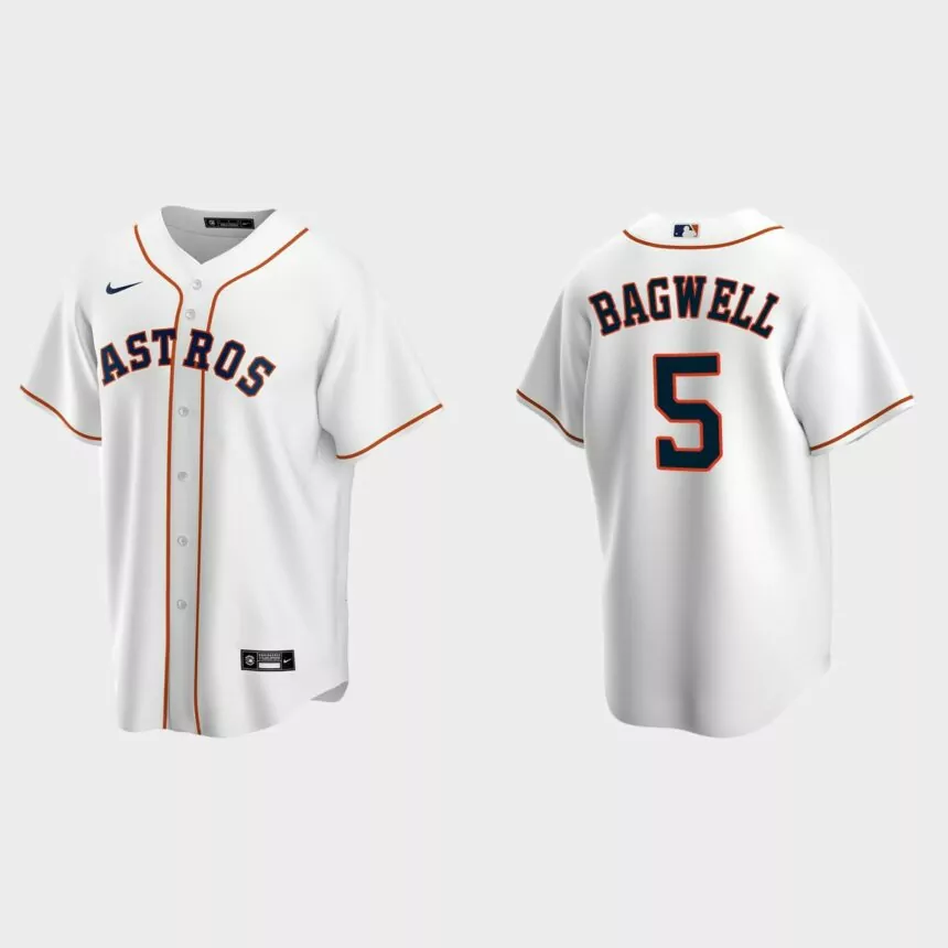 Men’s Houston Astros Jeff Bagwell Home Replica Jersey – White