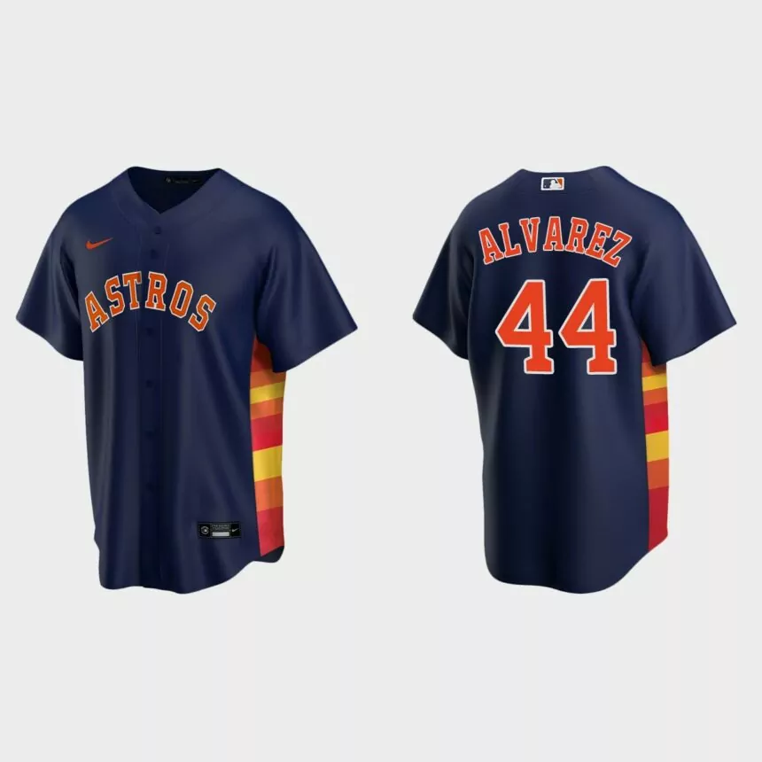 Men’s Houston Astros Yordan Alvarez Alternate Replica Jersey – Navy