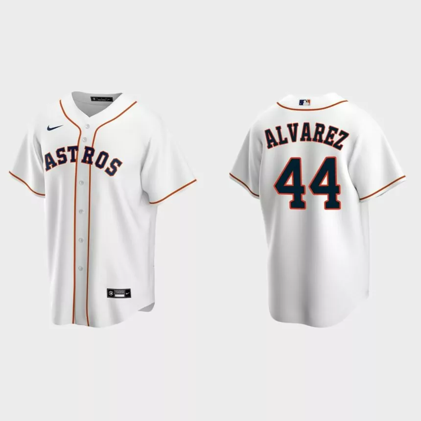 Men’s Houston Astros Yordan Alvarez Home Replica Jersey – White