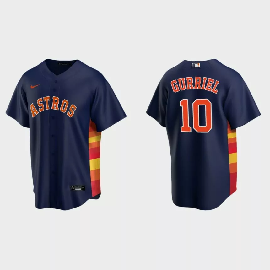 Men’s Houston Astros Yuli Gurriel Alternate Replica Jersey – Navy