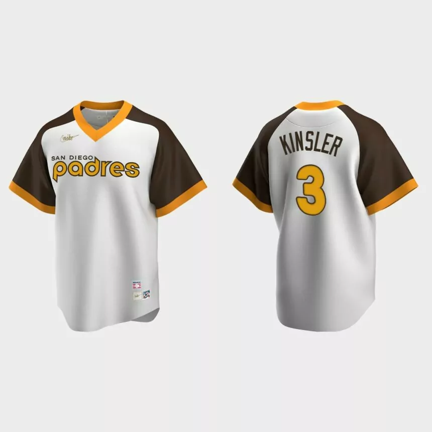 Men’s Ian Kinsler San Diego Padres Cooperstown Collection Home Jersey – White