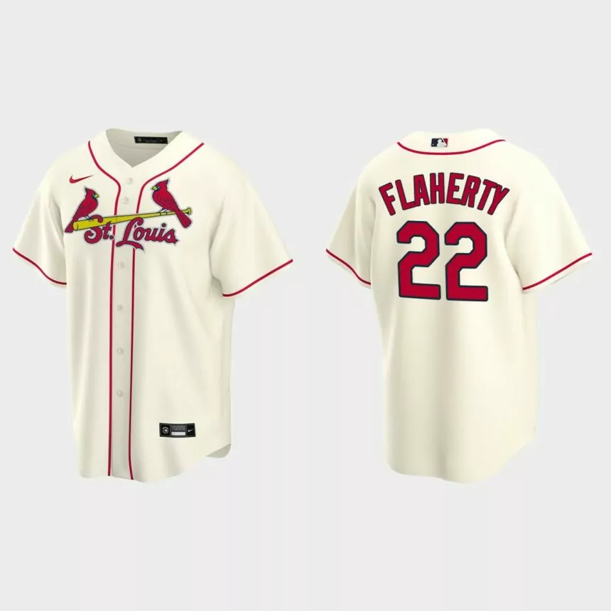 Men’s Jack Flaherty #22 St. Louis Cardinals Alternate Replica Jersey – Cream