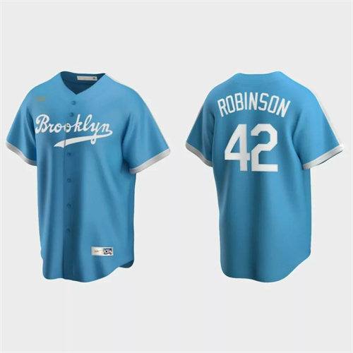 Men’s Jackie Robinson Brooklyn Dodgers Cooperstown Collection Alternate Jersey – Light Blue.jpg