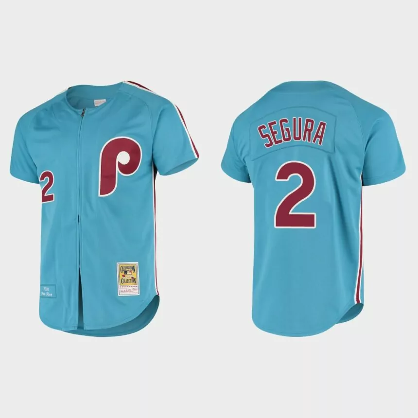 Men’s Jean Segura Philadelphia Phillies Cooperstown Collection Authentic Jersey – Light Blue