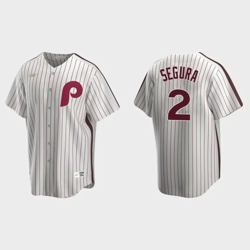 Men’s Jean Segura Philadelphia Phillies Cooperstown Collection Home Jersey – White