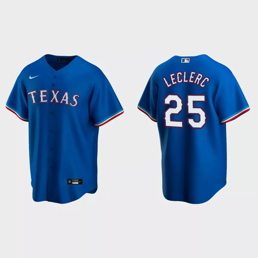 Men’s Jose Leclerc #25 Texas Rangers Replica Alternate Jersey – Royal