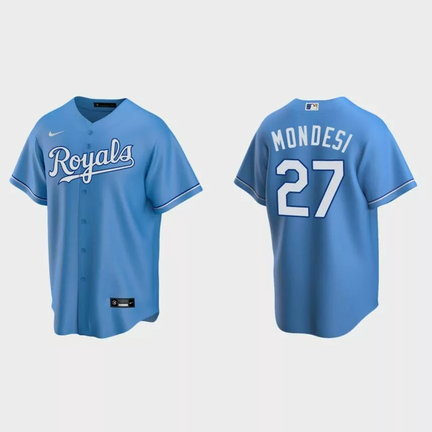 Men’s Kansas City Royals Adalberto Mondesi Alternate Replica Jersey – Light Blue