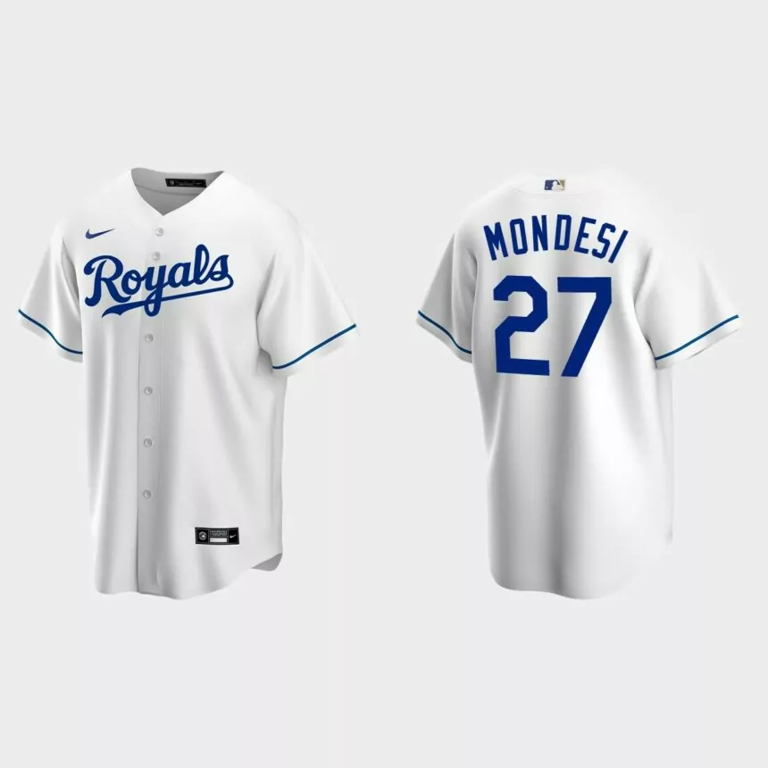 Men’s Kansas City Royals Adalberto Mondesi Home Replica Jersey – White