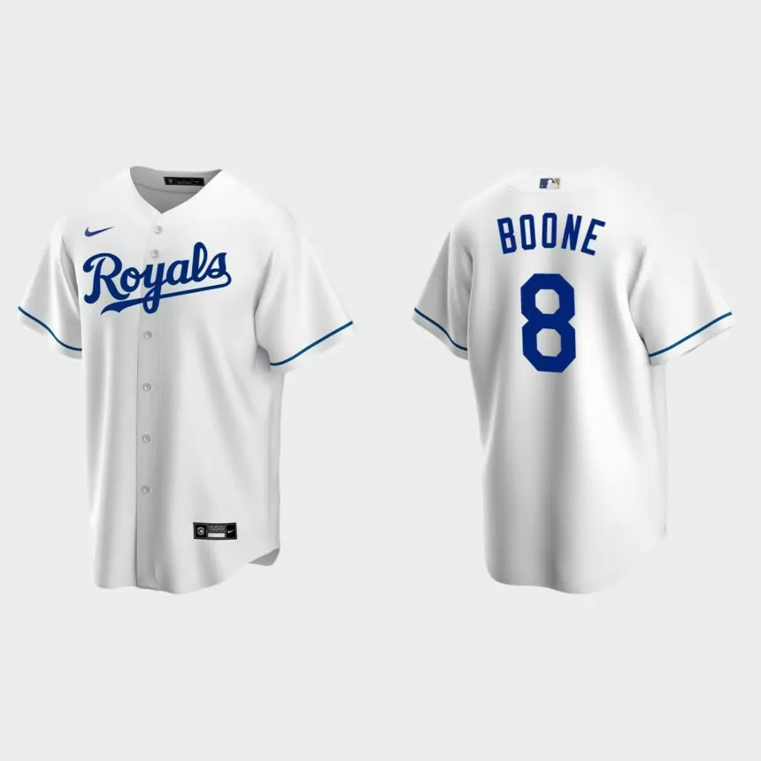 Men’s Kansas City Royals Bob Boone White Replica Retired Player Jersey
