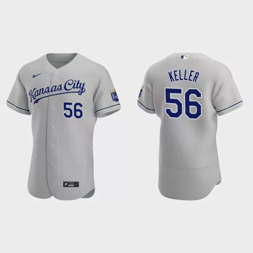 Men’s Kansas City Royals Brad Keller 2020 Road Authentic Jersey – Gray