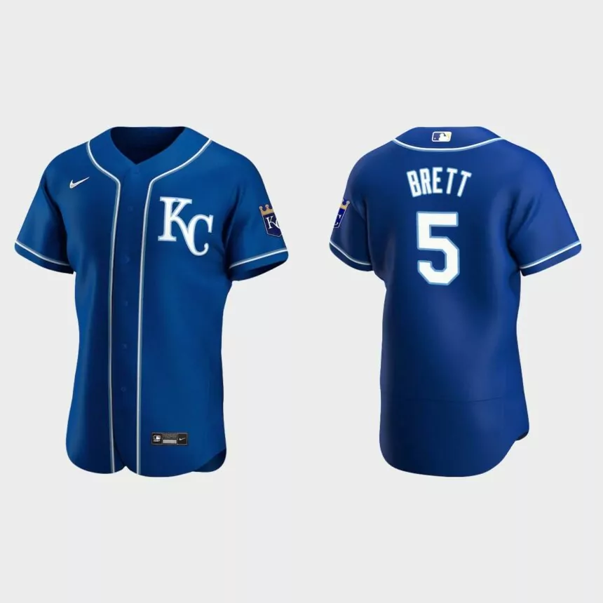 Men’s Kansas City Royals George Brett 2020 Alternate Authentic Jersey – Royal
