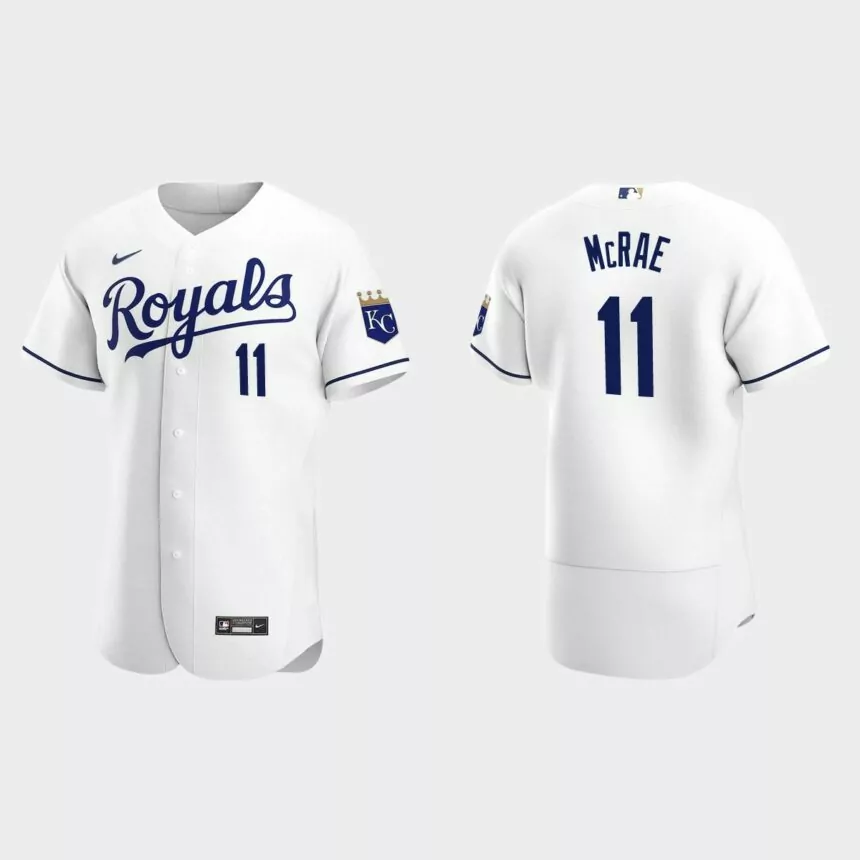 Men’s Kansas City Royals Hal McRae White Authentic Retired Player Jersey