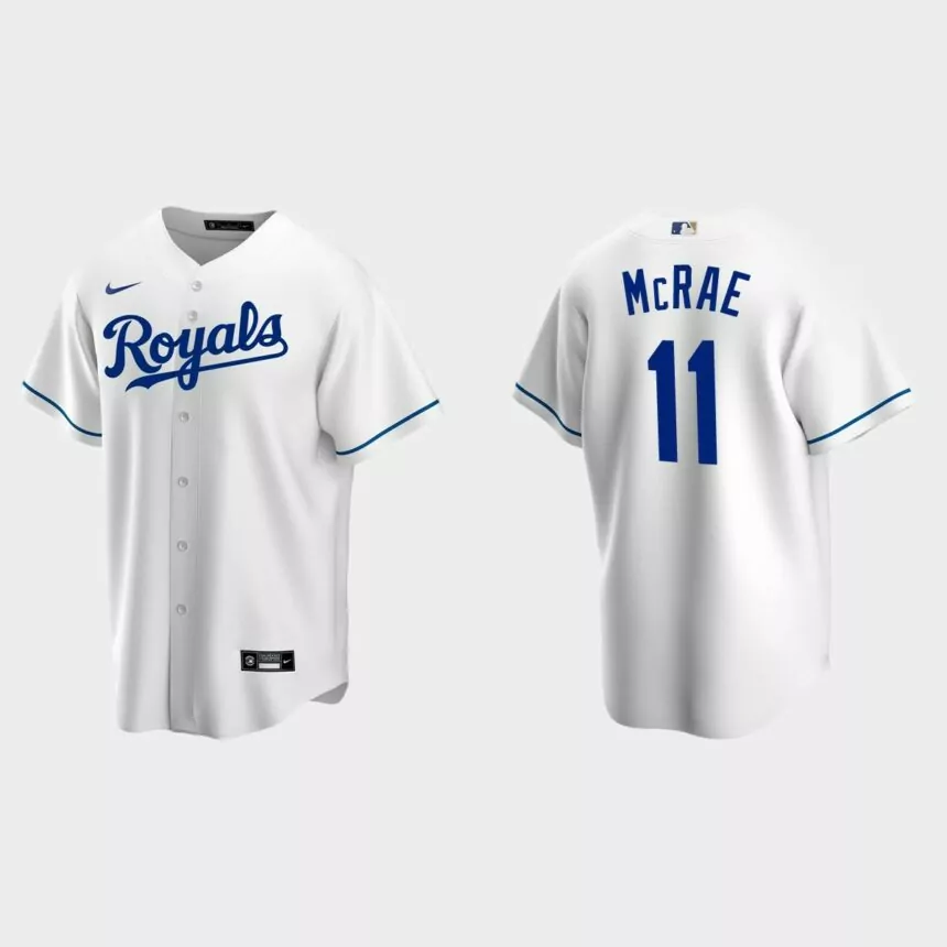 Men’s Kansas City Royals Hal McRae White Replica Retired Player Jersey