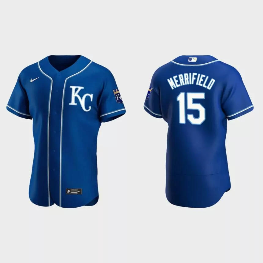Men’s Kansas City Royals Whit Merrifield 2020 Alternate Authentic Jersey – Royal