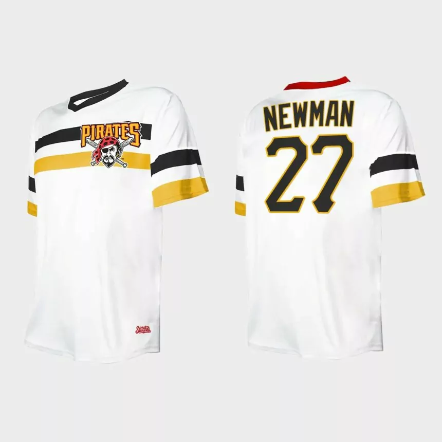 Men’s Kevin Newman Pittsburgh Pirates Cooperstown Collection V-Neck Jersey – White