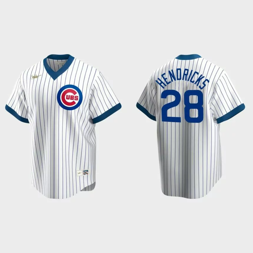 Men’s Kyle Hendricks Chicago Cubs Cooperstown Collection Home Jersey – White