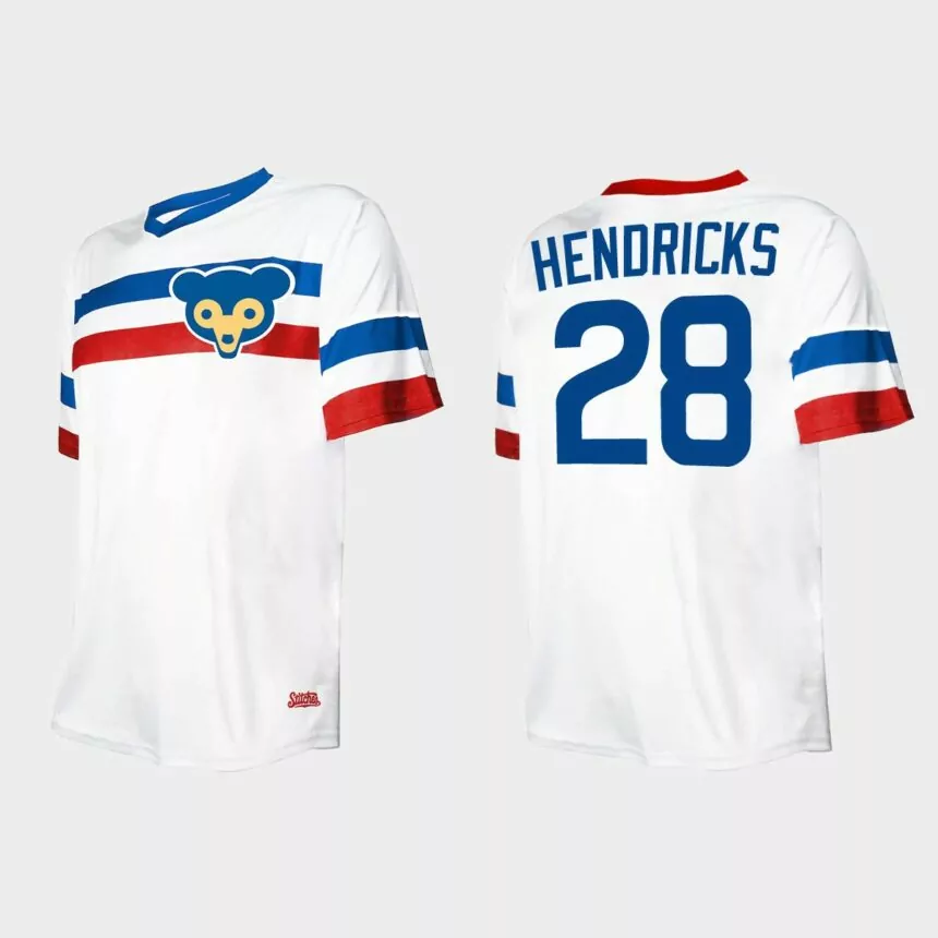Men’s Kyle Hendricks Chicago Cubs Cooperstown Collection V-Neck Jersey – White