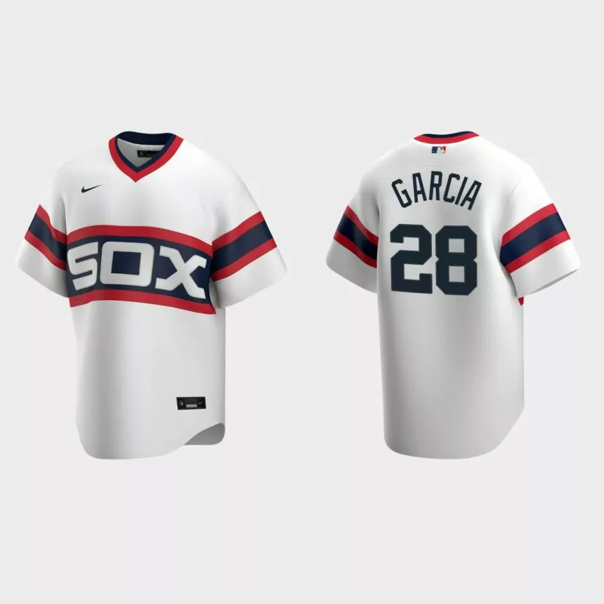 Men’s Leury Garcia Chicago White Sox Cooperstown Collection Home Jersey – White