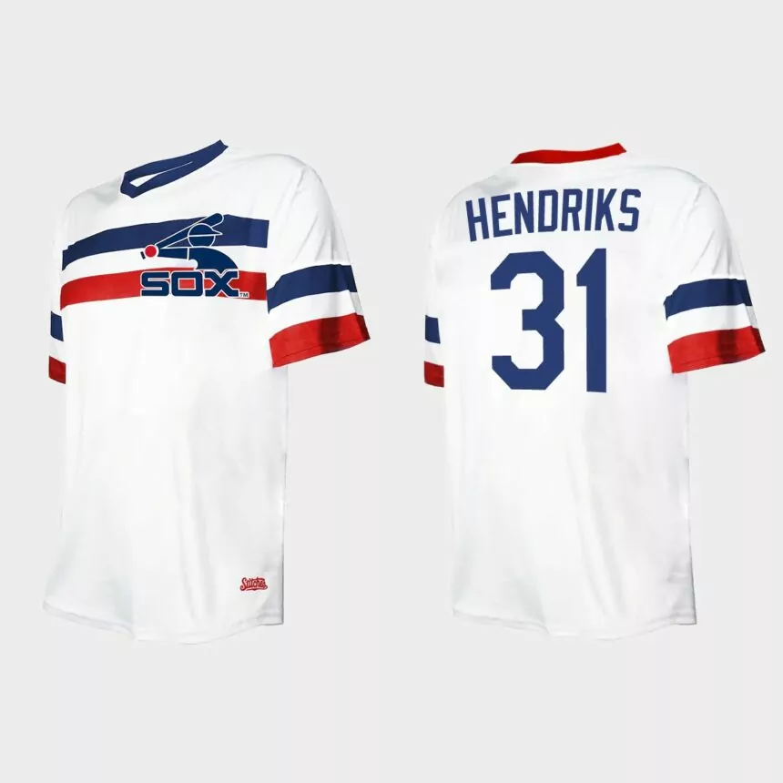 Men’s Liam Hendriks Chicago White Sox Cooperstown Collection V-Neck Jersey – White