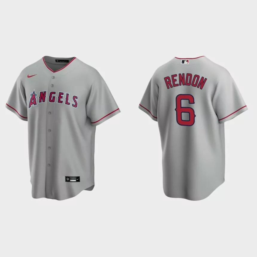 Men’s Los Angeles Angels Anthony Rendon Road Replica Jersey – Gray