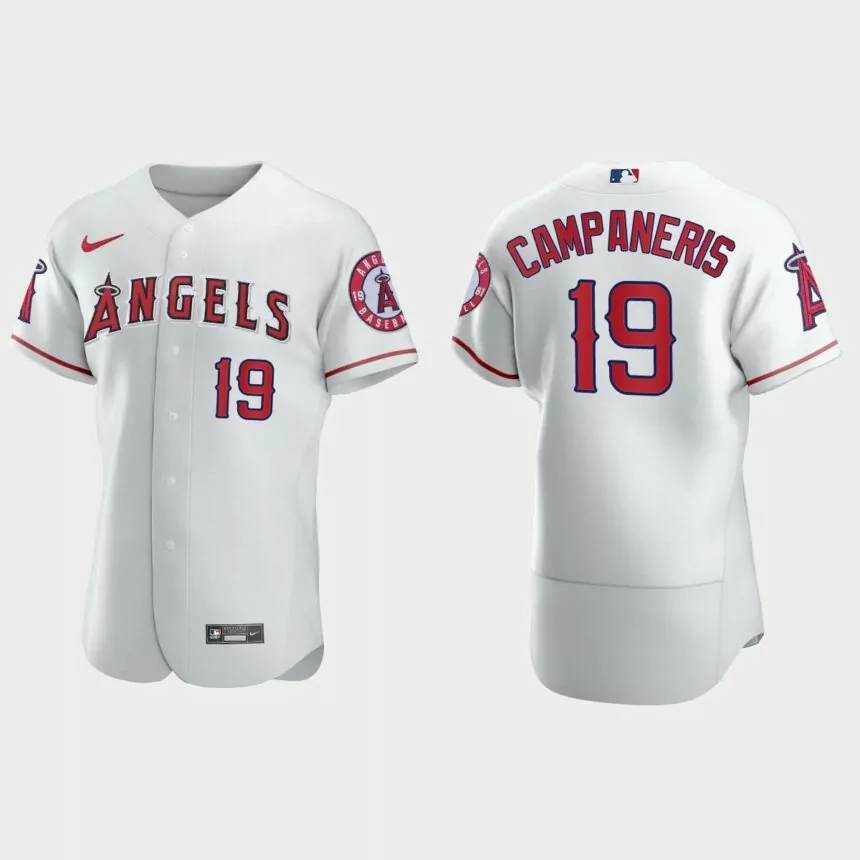Men’s Los Angeles Angels Bert Campaneris White Authentic Retired Player Jersey