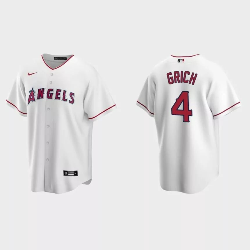 Men’s Los Angeles Angels Bobby Grich White Replica Retired Player Jersey