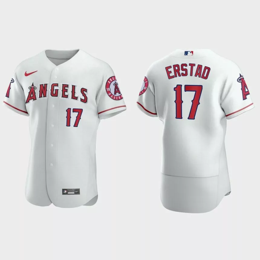 Men’s Los Angeles Angels Darin Erstad White Authentic Retired Player Jersey