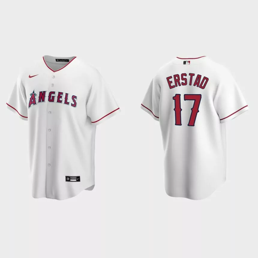 Men’s Los Angeles Angels Darin Erstad White Replica Retired Player Jersey