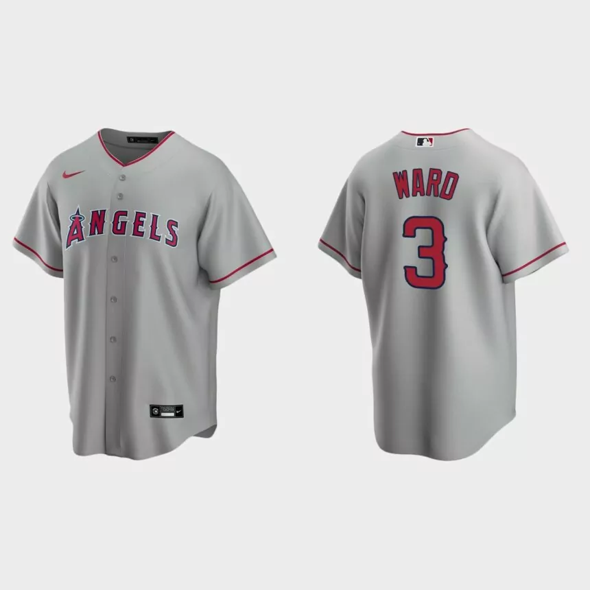 Men’s Los Angeles Angels Taylor Ward Gray Replica Road Jersey