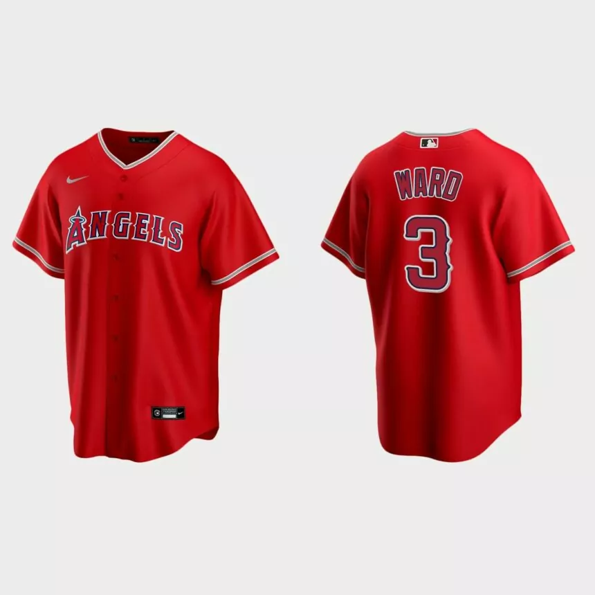 Men’s Los Angeles Angels Taylor Ward Red Replica Alternate Jersey