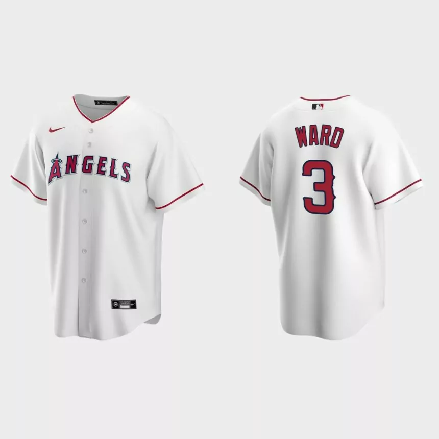 Men’s Los Angeles Angels Taylor Ward White Replica Home Jersey