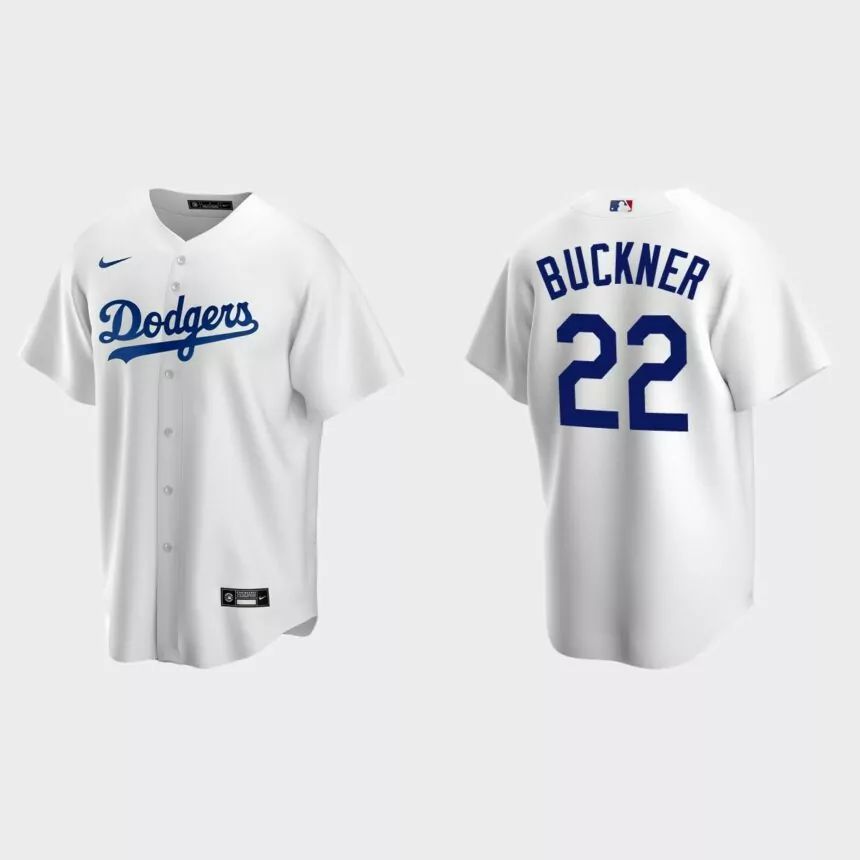 Men’s Los Angeles Dodgers Bill Buckner White Replica Retired Player Jersey