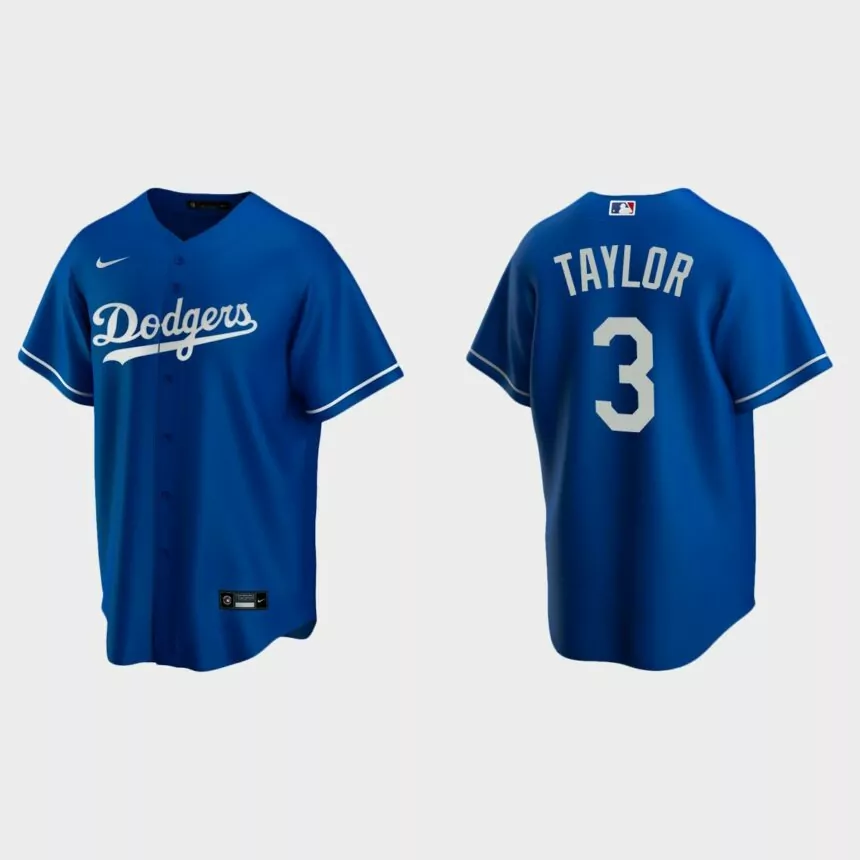 Men’s Los Angeles Dodgers Chris Taylor Alternate Replica Jersey – Royal