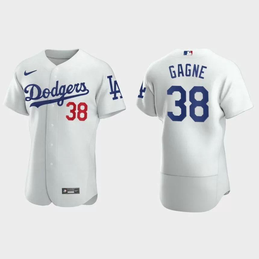 Men’s Los Angeles Dodgers Eric Gagne White Authentic Retired Player Jersey