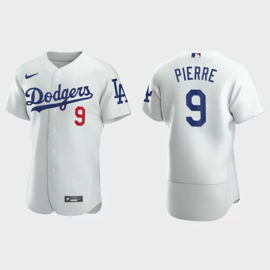 Men’s Los Angeles Dodgers Juan Pierre White Authentic Retired Player Jersey
