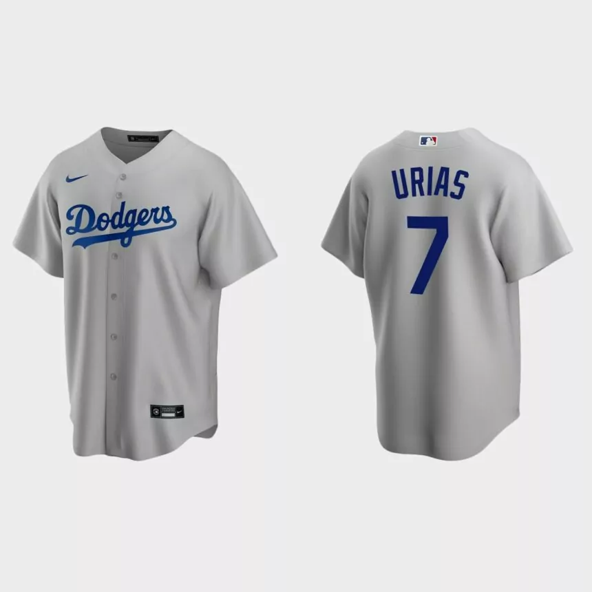 Men’s Los Angeles Dodgers Julio Urias Alternate Replica Jersey – Gray