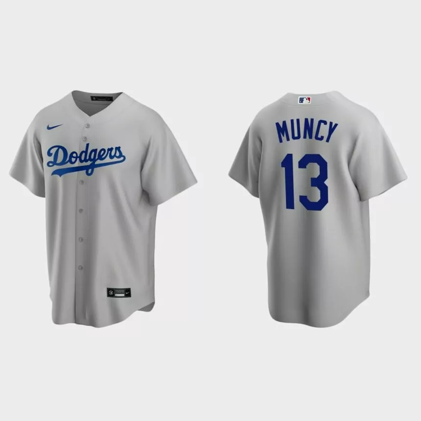 Men’s Los Angeles Dodgers Max Muncy Alternate Replica Jersey – Gray